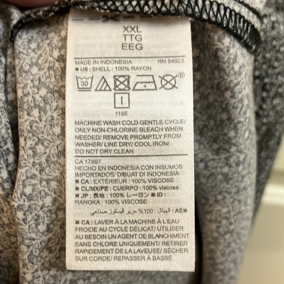 Old Navy Sleeveless V-neck Black & White Casual Dress w/Keyhole Back Size XXL - Picture 4 of 5